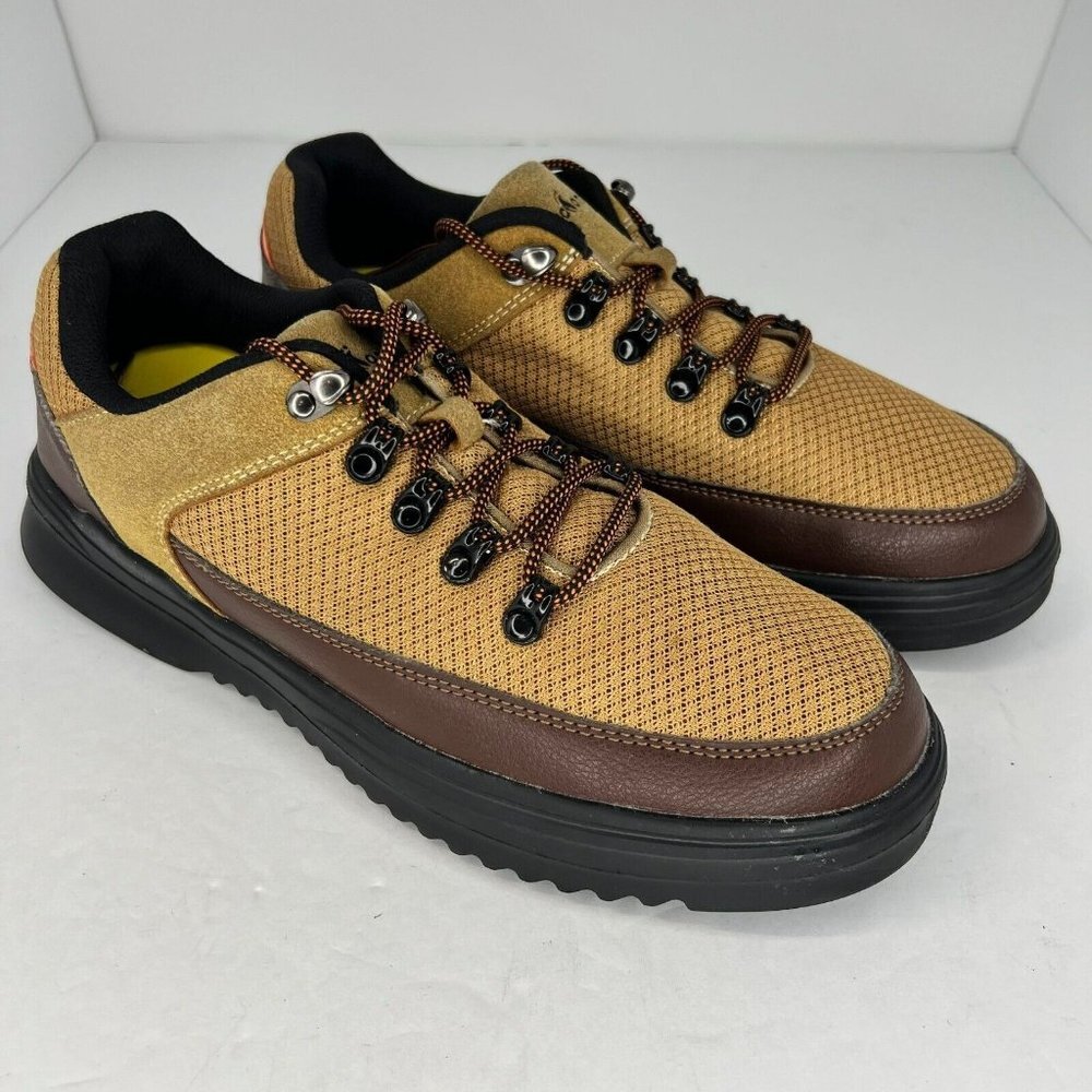 OrthoComfoot Mens 22JC03 Beige Brown Leather Suede Lace Up Size 43 Casual Shoes - Picture 2 of 9
